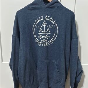 Folly Beach Navy Blue Hoodie